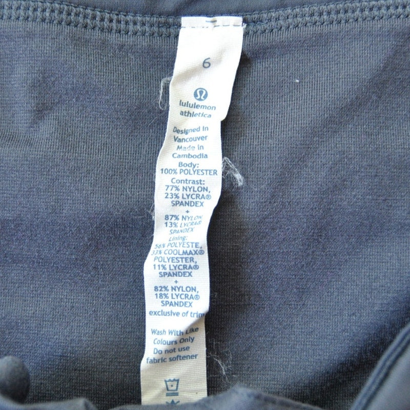 Lululemon Run Speed Short Coal Pig Pink Shale Stripe Size 6
