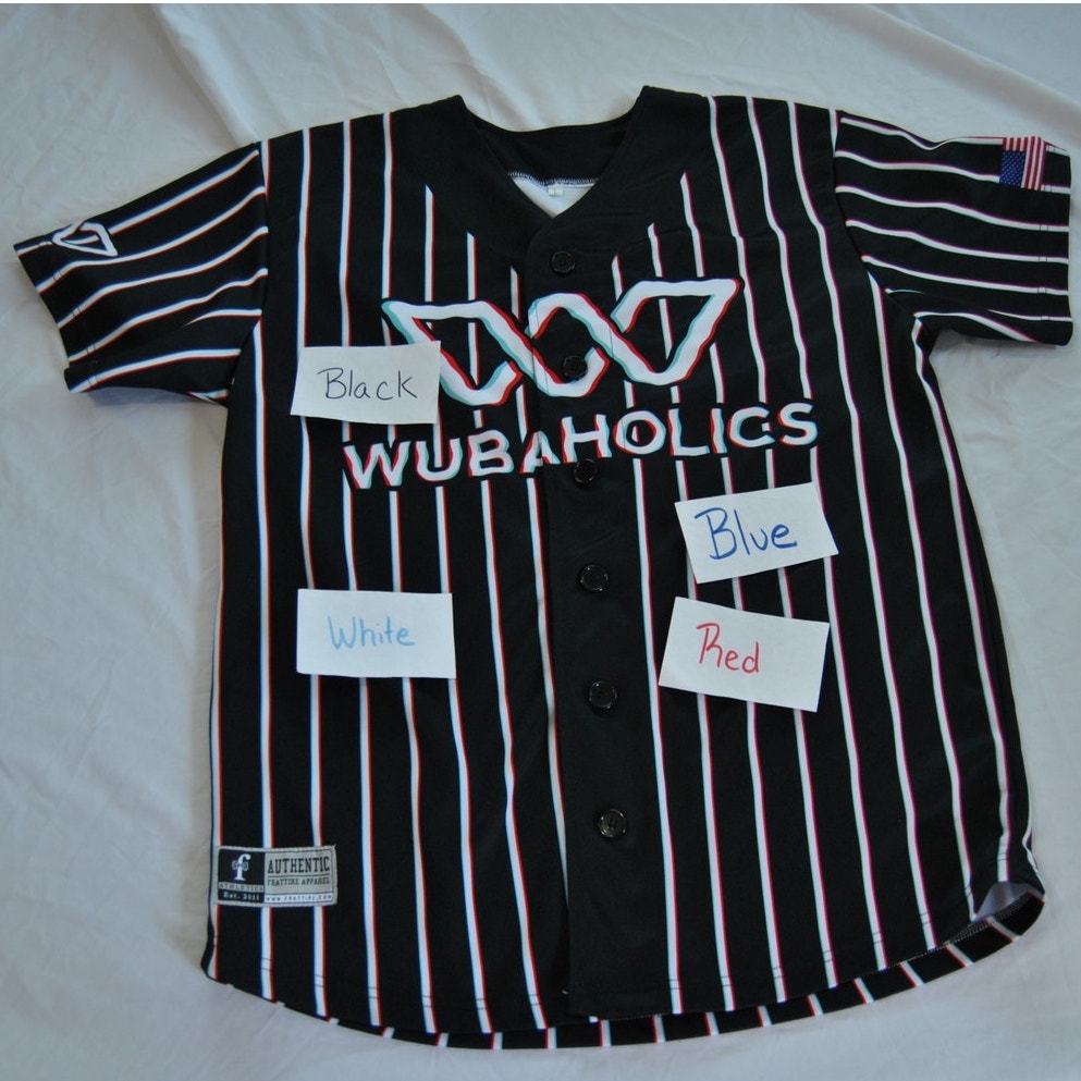 Wubaholics Jersey Shirt Black with Trippy Stripes #19