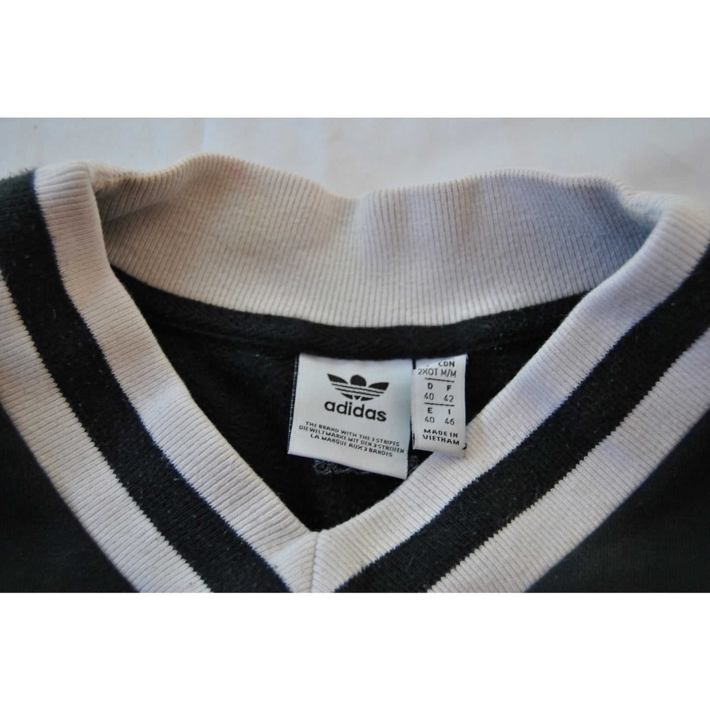 Adidas Black Spelled- Out Deadstock Sweatshirt 1990s Medium