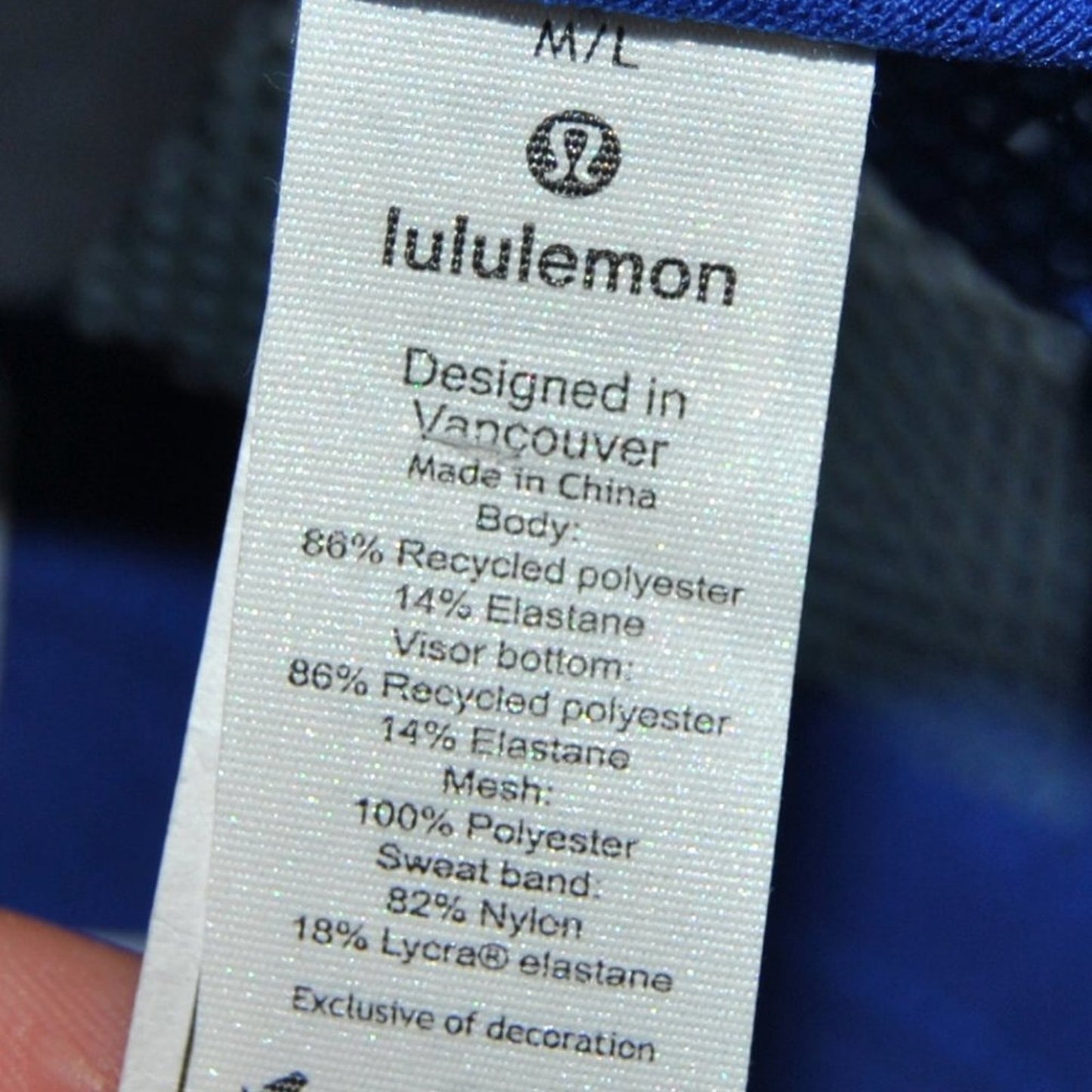 Lululemon Limited Edition Medium/Large Blue Snap Back Hat (NEW)
