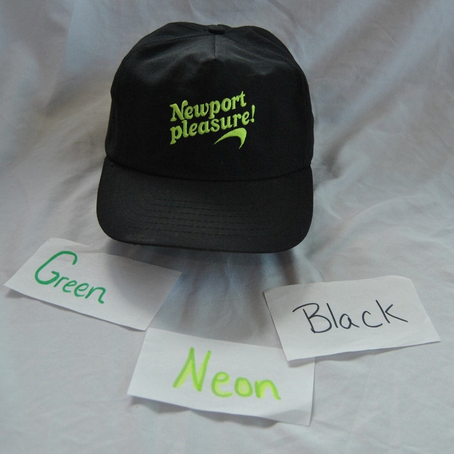 Vintage 90s Newport Pleasure Black Promo Black & Green Snapback Hat
