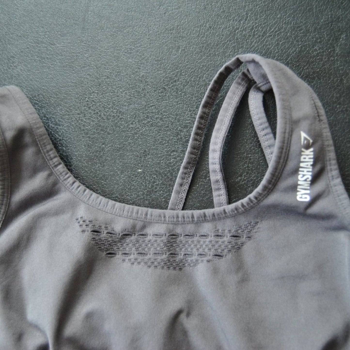 Gymshark Gray Sports Bra w/ White Logo