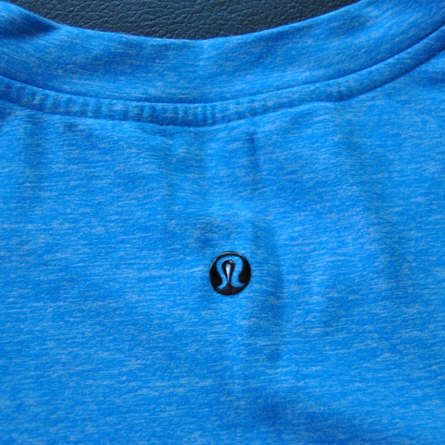 Lululemon Medium Surge Warm Blue w/ Black Accent & Logo Long Sleeve Shirt