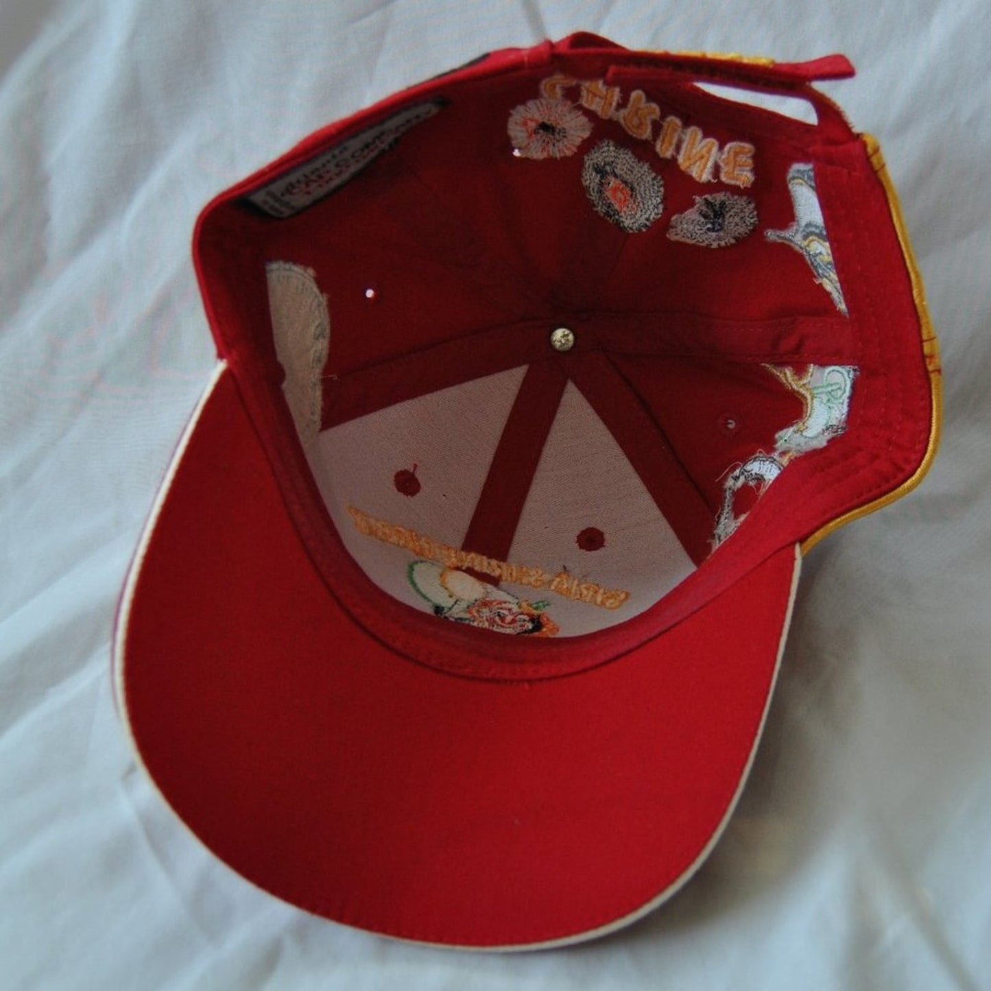 Syria Shrine Circus Vintage Red Embroidered Hat w/ Adjustable Strap