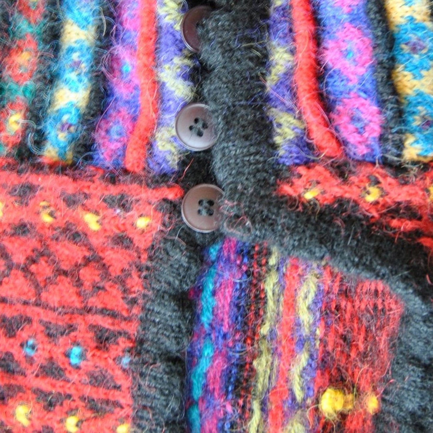 The Peruvian Connection Handmade Sweater Red Petite