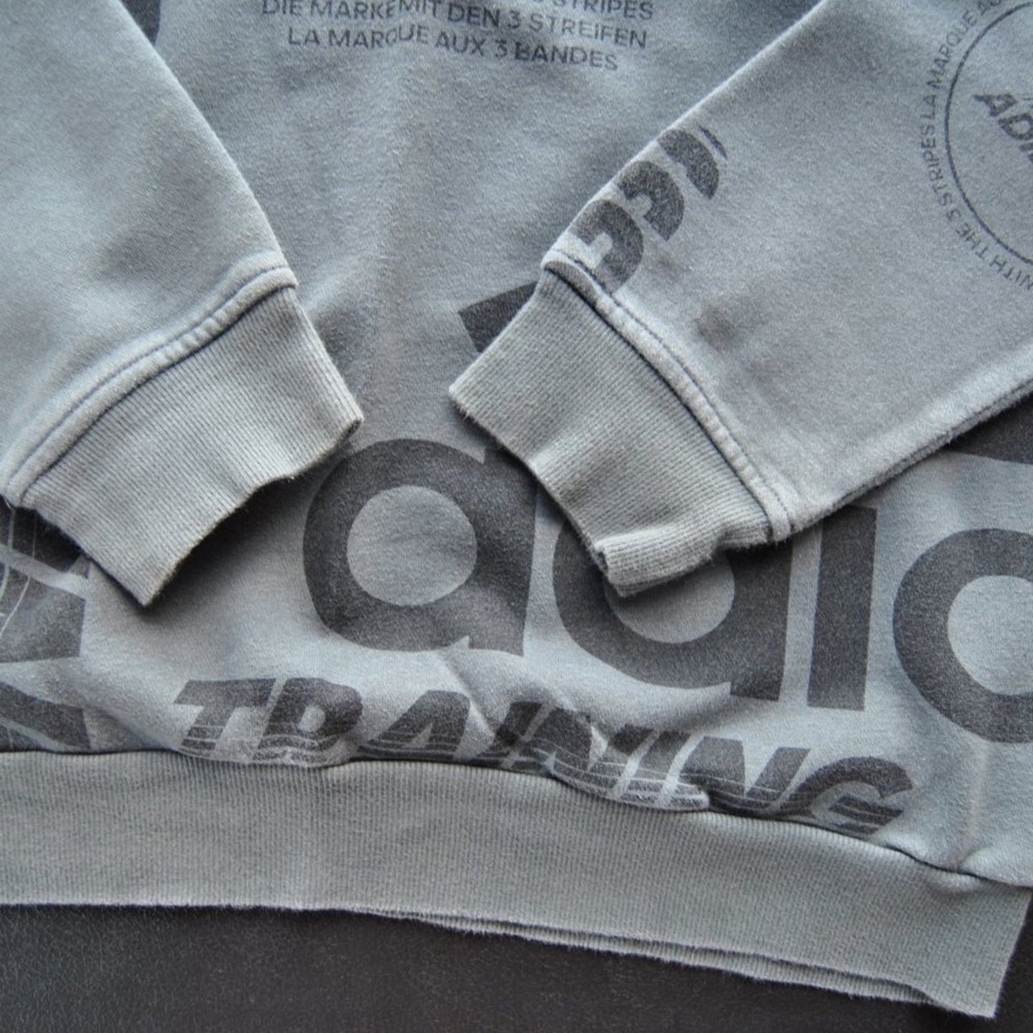 Adidas Training Medium Gray Crewneck Sweater w/ Cool Design