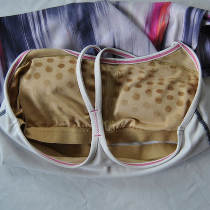 Lululemon Brushstroke Design White Tank Top