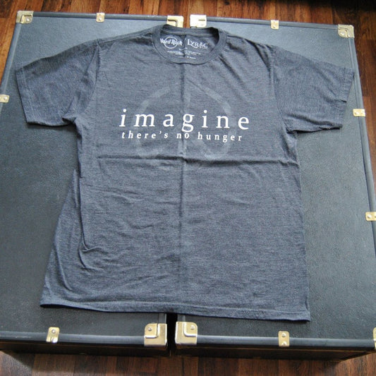 Hard Rock Café  Lyric Culture John Lennon Imagine Medium Gray Short Sleeve Shirt