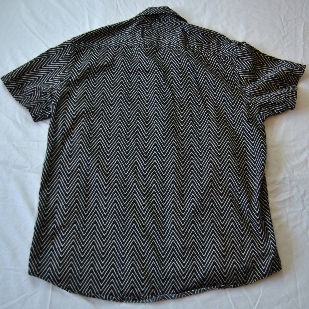 Lansky Bros Shirt Large Black Jungle Room Elvis Presley David Smith