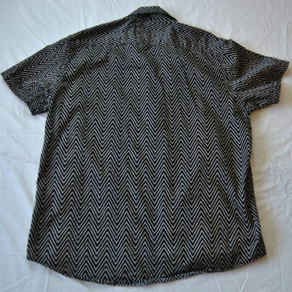 Lansky Bros Shirt Large Black Jungle Room Elvis Presley David Smith