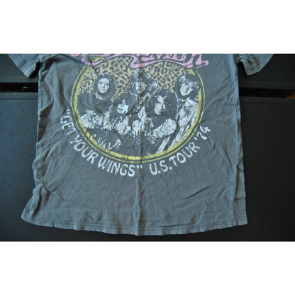 Aerosmith Get your Wings US Tour 74' Small Gray Short Sheeve Shirt