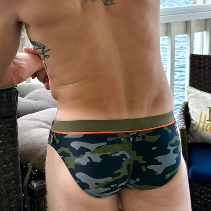 Marcuse Camo Design Swim Brief Size: Medium