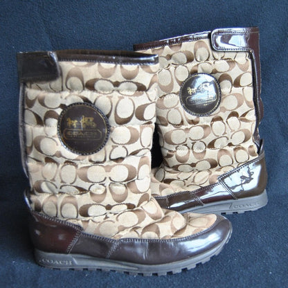 Coach Brown Q388 Jordy Snow Boots 7.5 Women