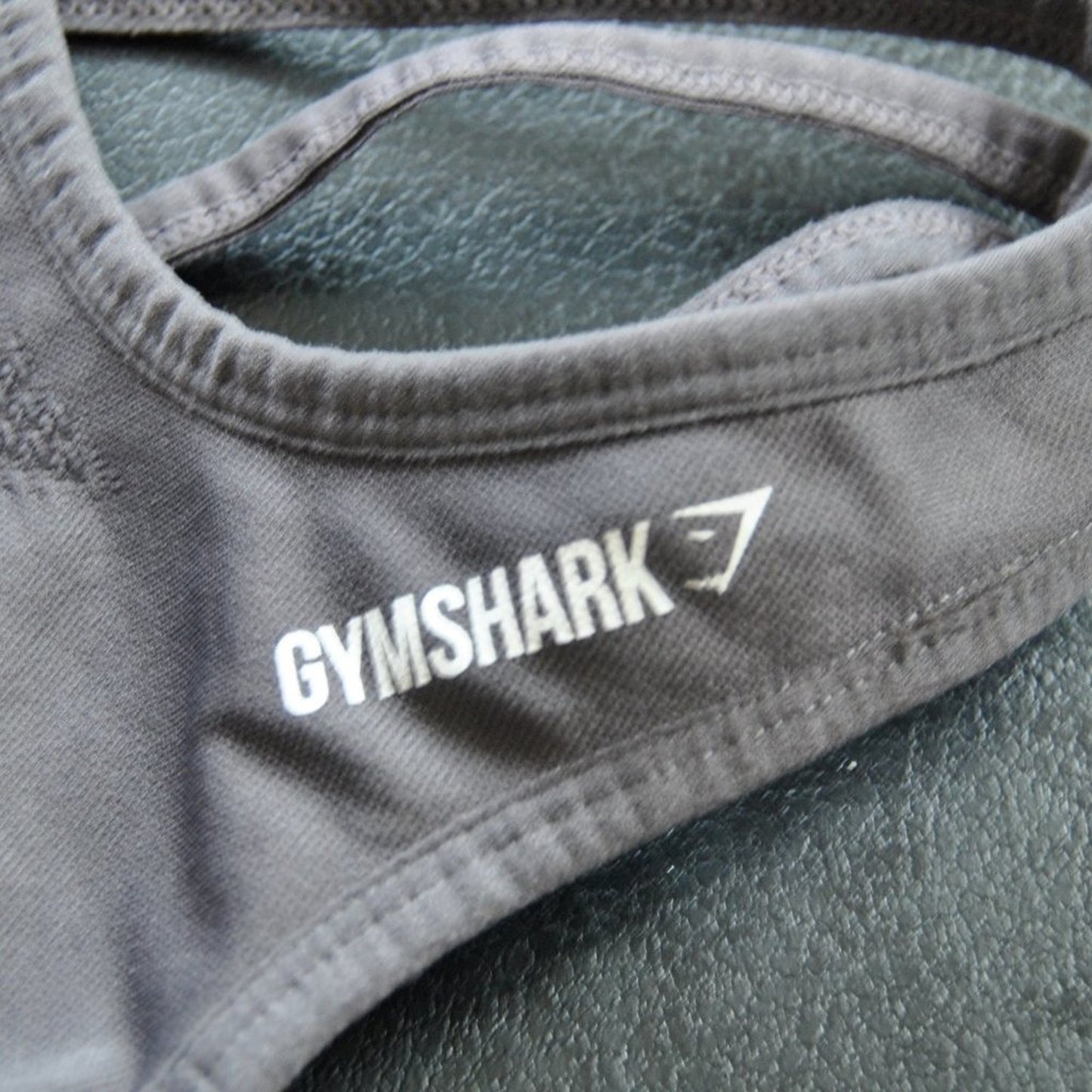 Gymshark Gray Sports Bra w/ White Logo