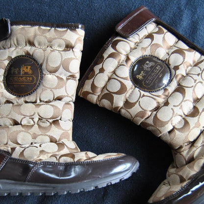 Coach Brown Q388 Jordy Snow Boots 7.5 Women