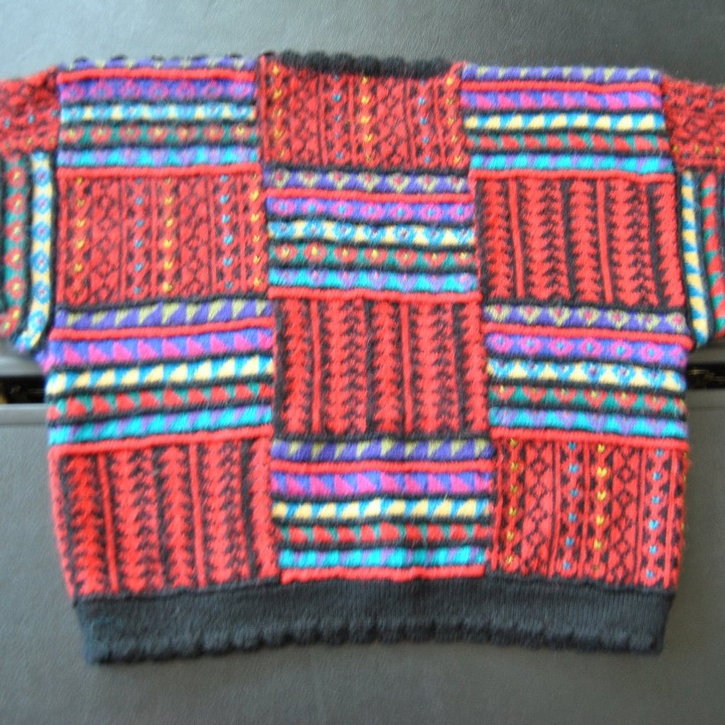 The Peruvian Connection Handmade Sweater Red Petite