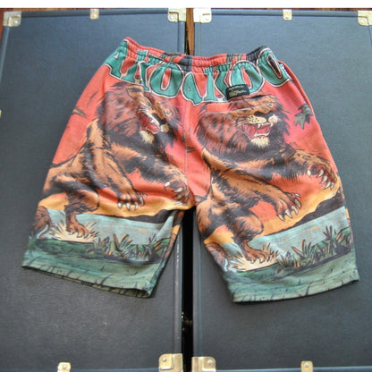 Akoo Hunter Trapper Small Lion & design Pattern Shorts w/ Pockets