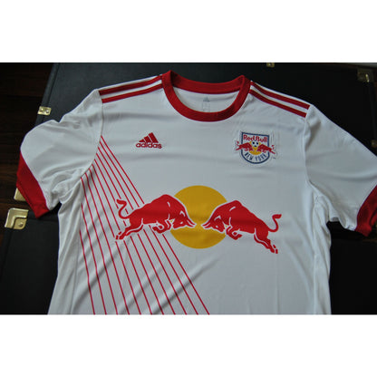New York Red Bulls MLS Red & White Adidas Jersey Size: Large