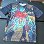 Chon Small Abstract Art Design Black Short Sleeve Shirt