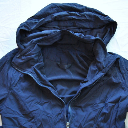 Lululemon Windbreaker with Hideaway Hoodie Size 10 Dark Blue