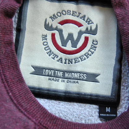 Moosejaw Mountaineering Medium Crewneck Sweater with Pockets Maroon