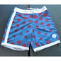 RVCA Shorts 29" Blue with Red Dots Board Shorts w/ Back Pocket