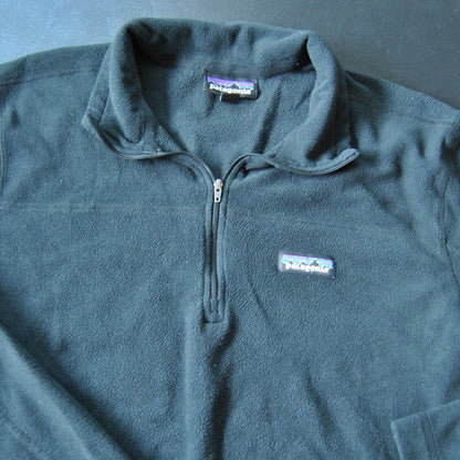 Patagonia Micro D Medium Black 1/4 Zip Fleece Pullover