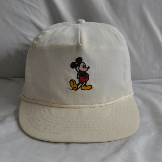 Vintage Off White Disney Mickey Mouse Snapback Hat