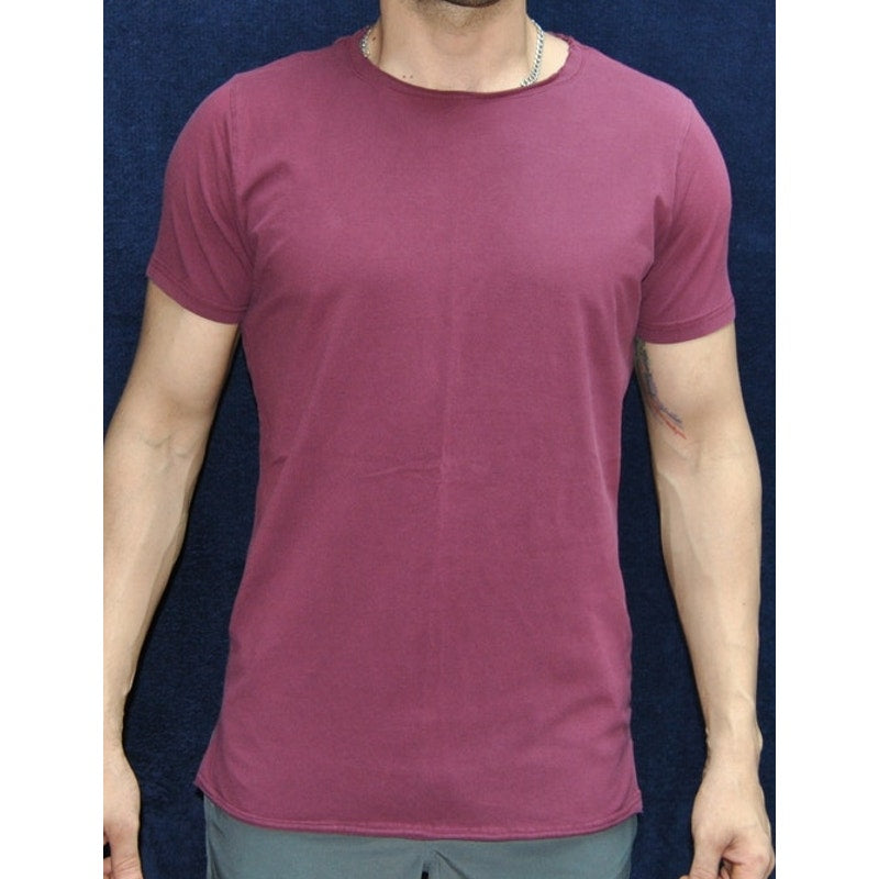 Alphalete Large Maroon/Burgundy Short Front/Long Back Short Sleeve Shirt