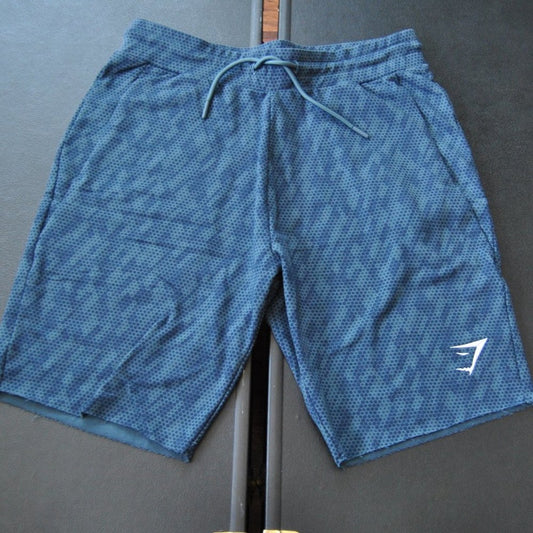 Gymshark Small Blue Sweat Shorts w/ Pockets & Drawstring