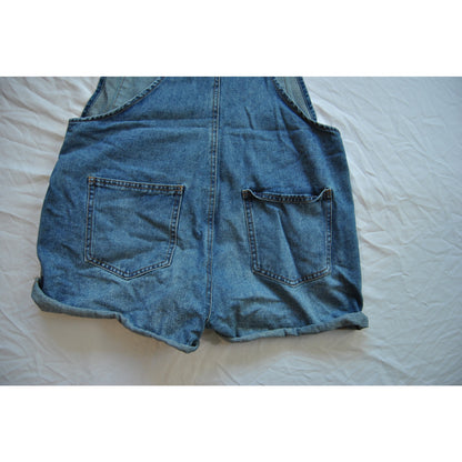 Wild Fable Blue Denim Jean Overalls Shorts Large