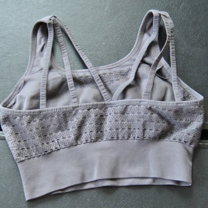 Gymshark Gray Sports Bra w/ White Logo