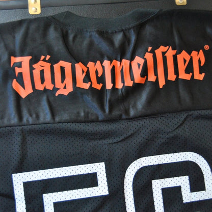 Jägermeister X-Large Black and Orange #56 Football Jersey