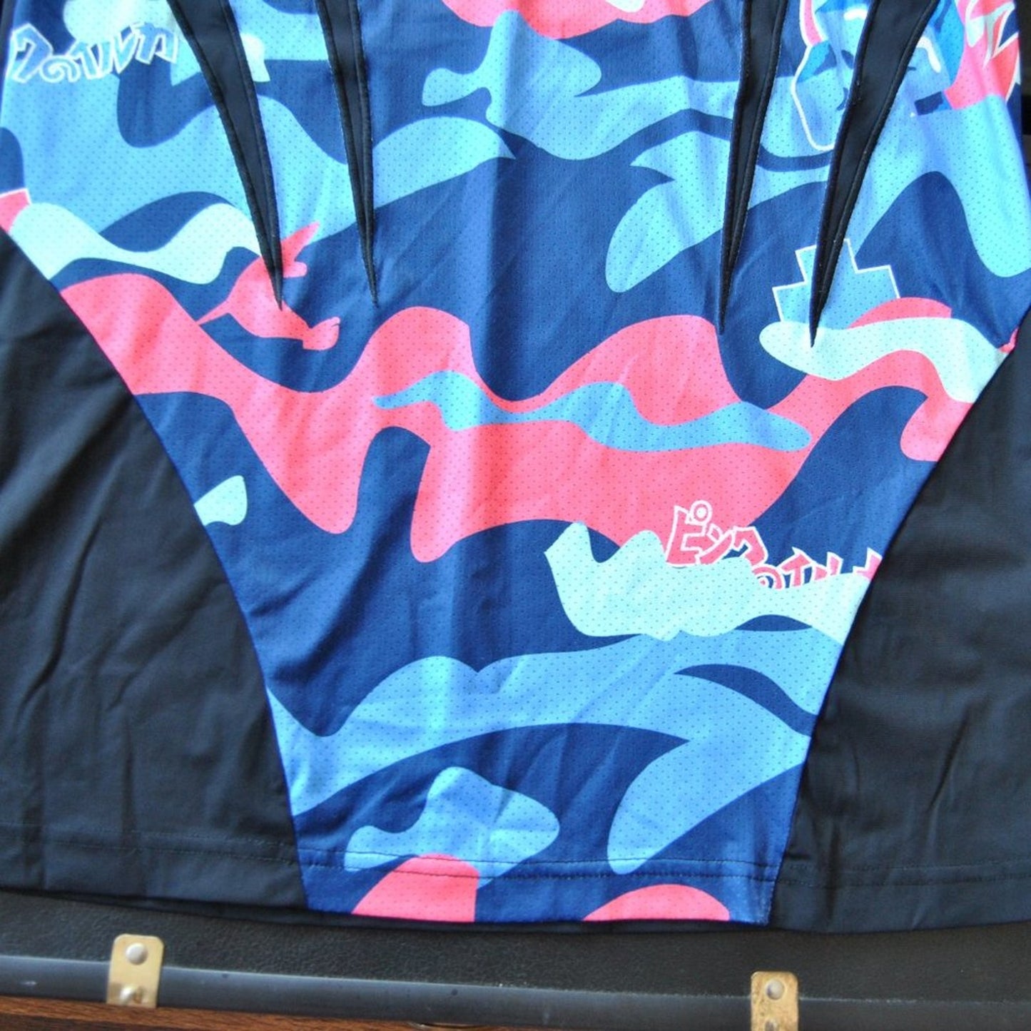 Pink Dolphin Small Black w/ Multi-Color Sleeve Jersey