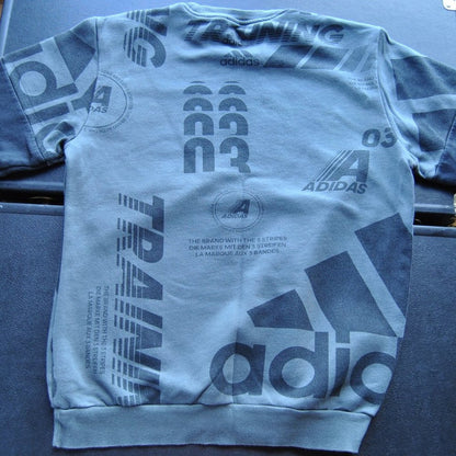 Adidas Training Medium Gray Crewneck Sweater w/ Cool Design