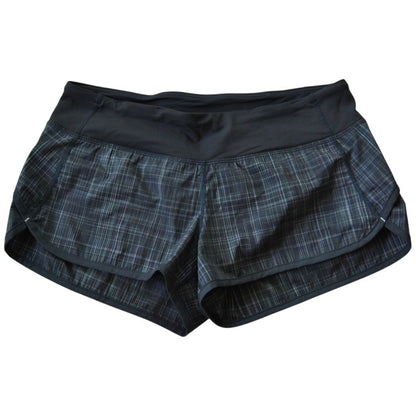 Lululemon Run Speed Short Coal Pig Pink Shale Stripe Size 6