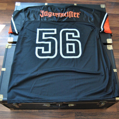 Jägermeister X-Large Black and Orange #56 Football Jersey