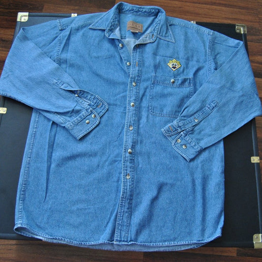 Pittsburgh Pirates Vintage Jean Large Long Sleeve Button up Shirt