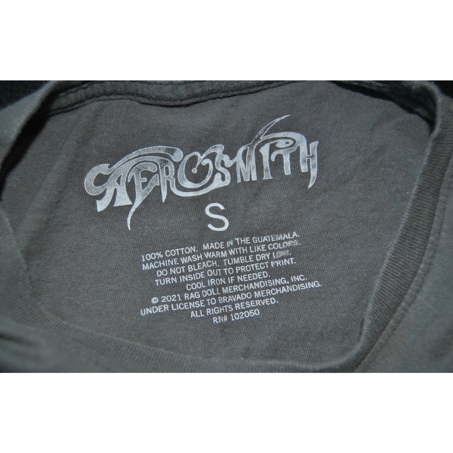 Aerosmith Get your Wings US Tour 74' Small Gray Short Sheeve Shirt