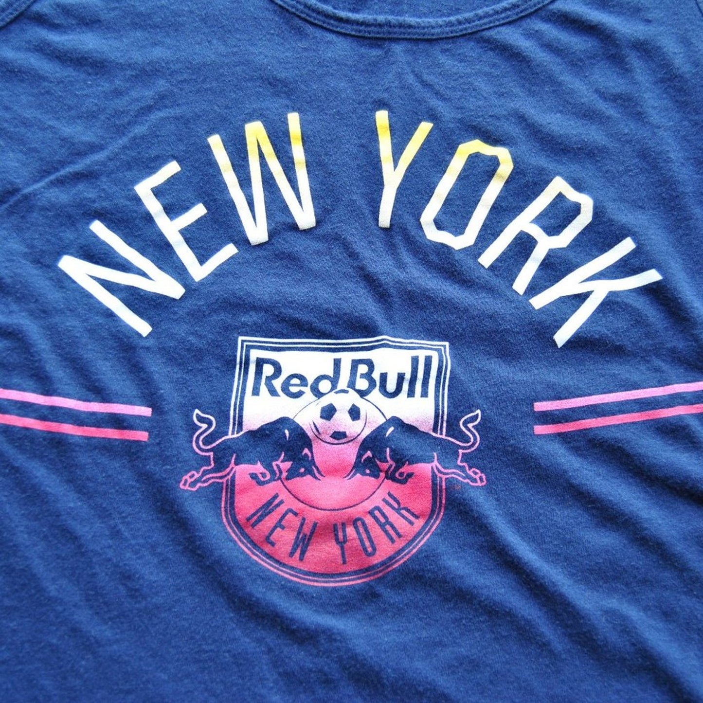 New York Redbull Mitchell & Ness Small Navy Blue Tank Top