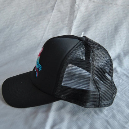 Double Scoop Ice Cream Parlor Black Trucker Hat w/ Adjustable Strap (NWT)