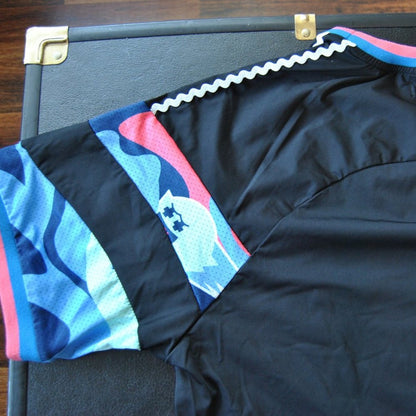 Pink Dolphin Small Black w/ Multi-Color Sleeve Jersey