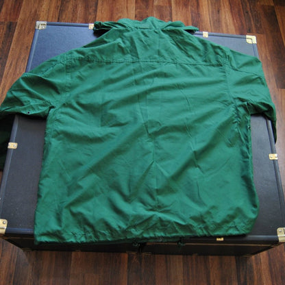 Green Bay Packers XLV NFL Large Green Windbreaker w/ Hideaway Hood