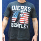 Dierks Bentley American Flag Tour Large Black Short Sleeve Shirt (No Tag)