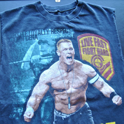 John Cena Live Fast, Fight Hard Medium Black Cutoff Tank Top