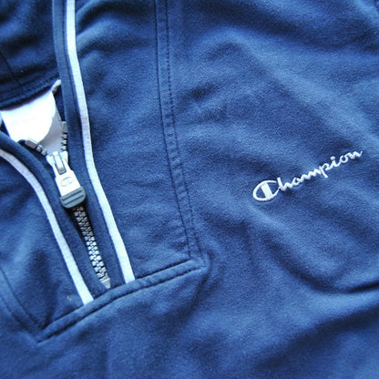 Champion Large Blue 1/4 zip Pullover w/ Adjustable Bottom Sweater