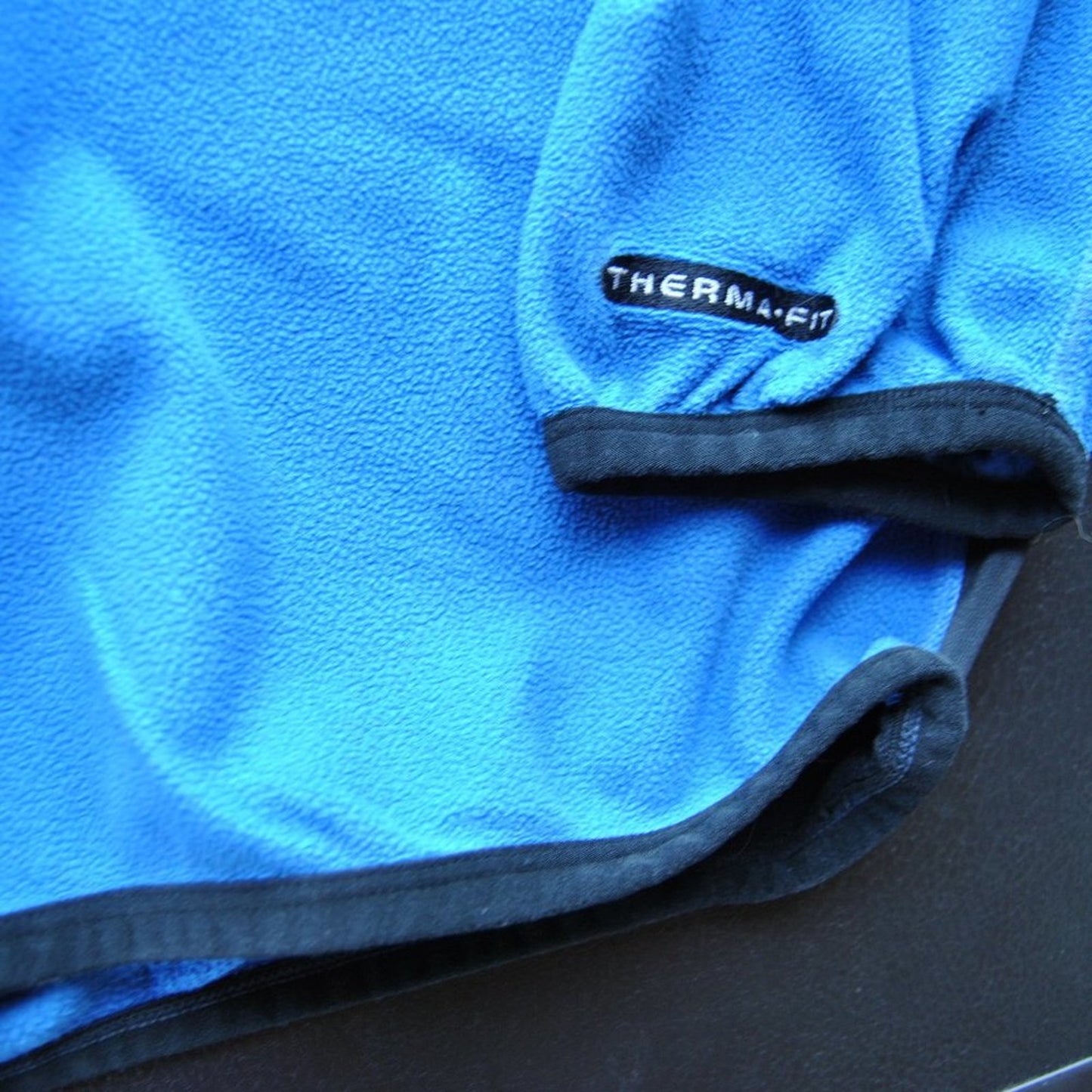 Large Vintage Nike Blue & Black Large Therma-fit Crewneck Sweater
