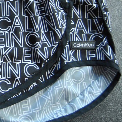 Calvin Klein Black & White CK Logo Repeat Shorts w/ Pockets Small