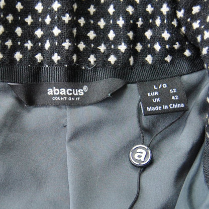 Abacus Large Lined Quarter Zip Sweater Blue Gray Stripes