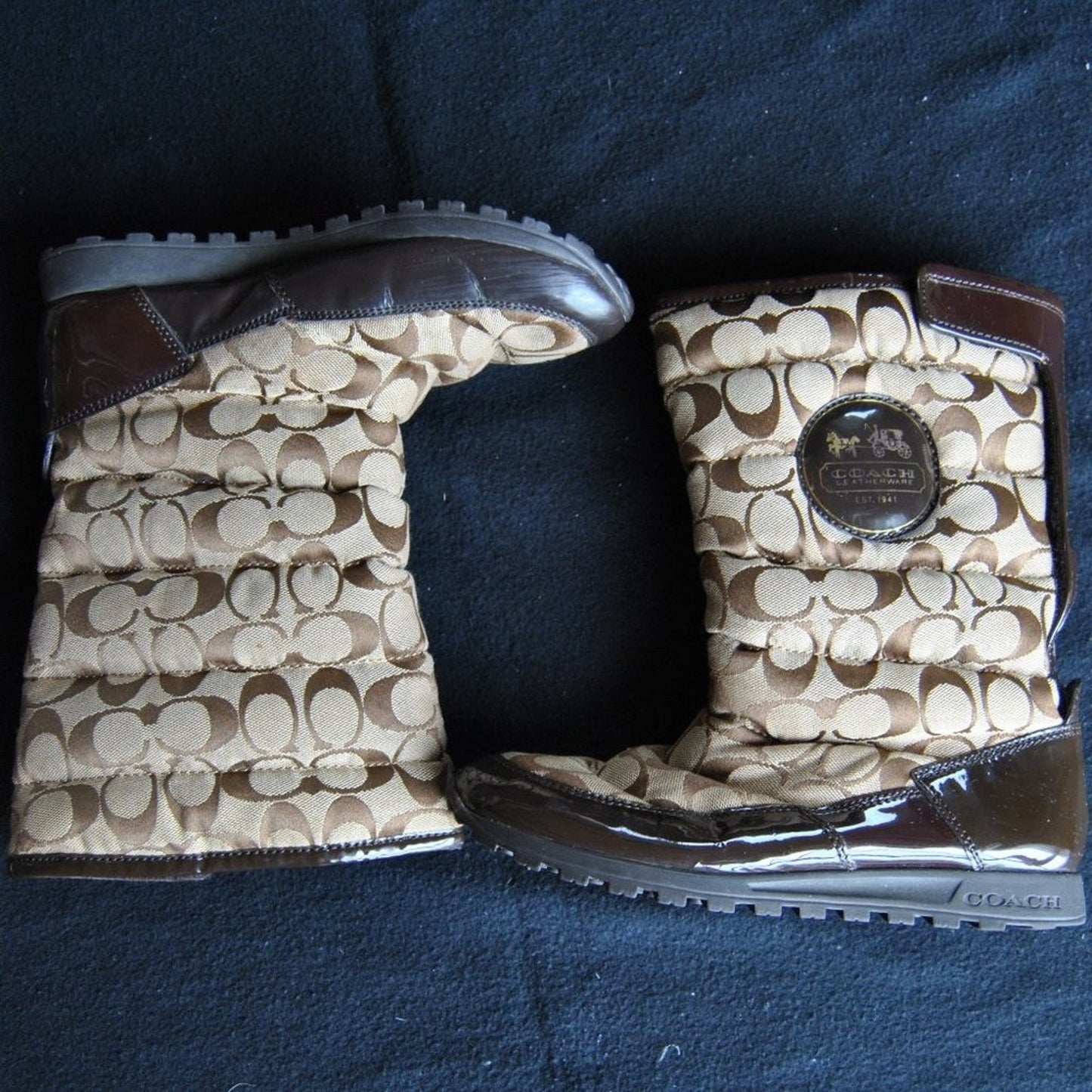 Coach Brown Q388 Jordy Snow Boots 7.5 Women
